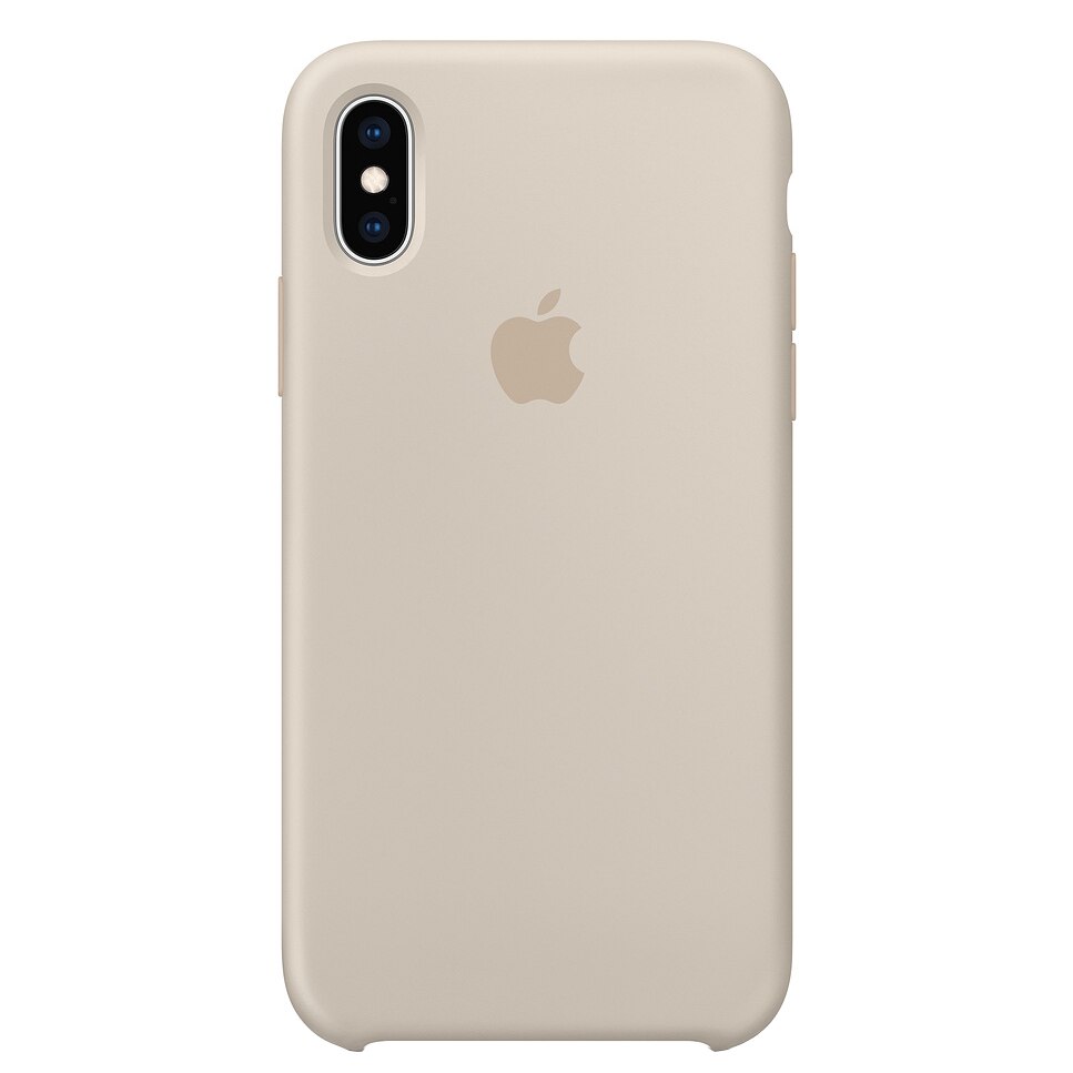 Husa de protectie Apple pentru iPhone XS, Silicon, Stone