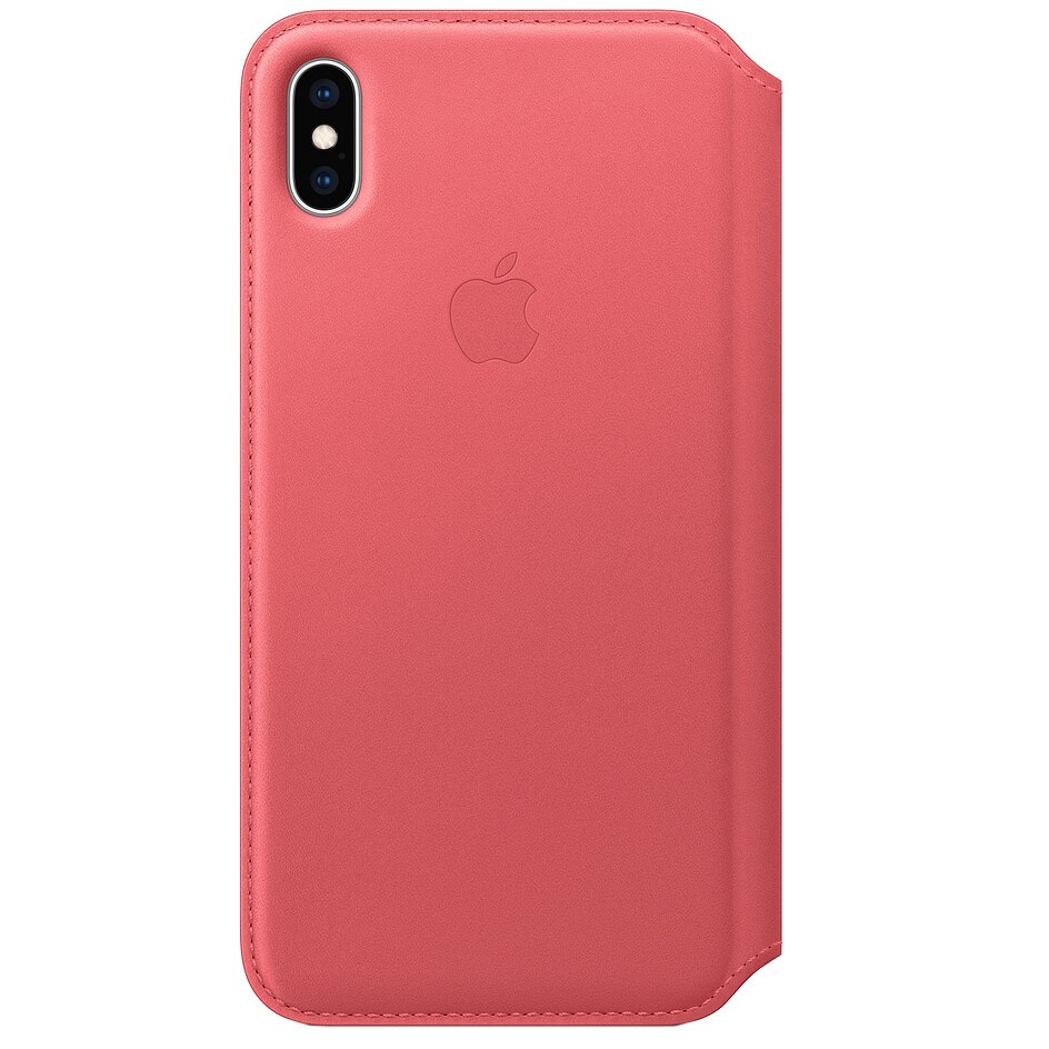Husa de protectie Apple Folio pentru iPhone XS Max, Peony Pink