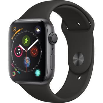 Apple Watch 4, GPS, Carcasa Space Grey Aluminium 44mm, Black Sport Band Apple Watch 4, GPS, Carcasa Space Grey Aluminium 44mm, Black Sport Band