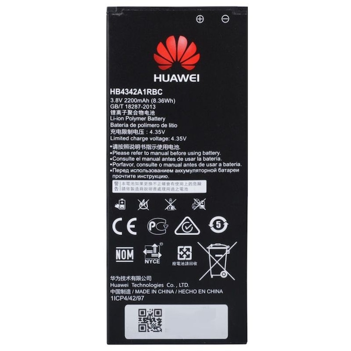 Oригинална батерия за Huawei Y5 II, Huawei Y6, Honor 4A, HB4342A1RBC, 2200mAh, 3.8V ,Bulk