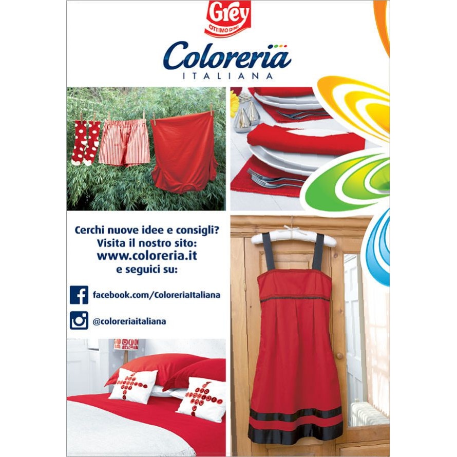Vopsea Coloreria Italiana Rosso Tulipano pentru materiale textile