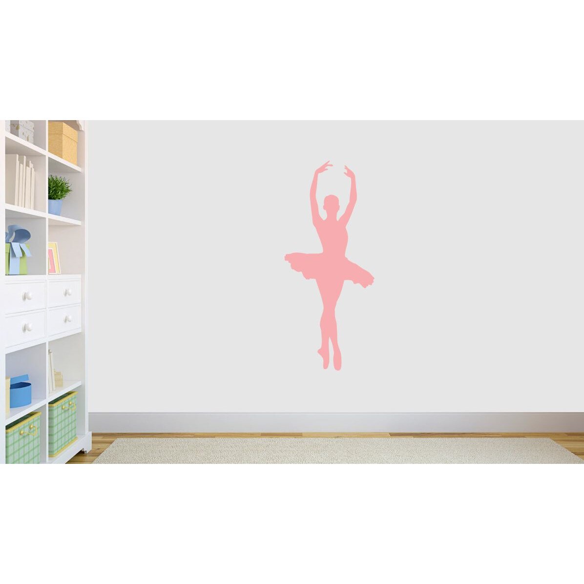 Precious Infant Barren Sticker decorativ silueta balerina, sala de dansuri - camera copilului,  Snail Wrap, Roz, 1m x 0.5m - eMAG.ro