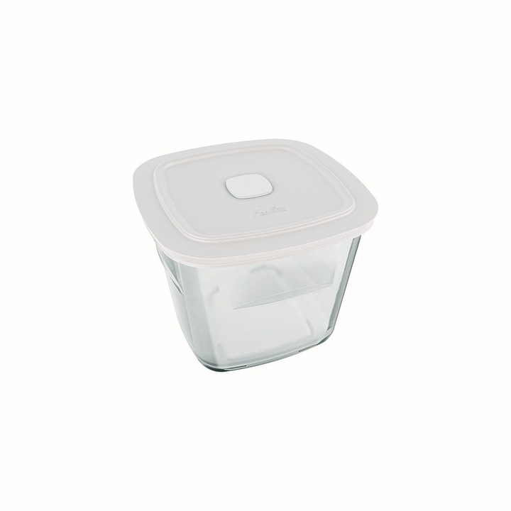 Marinex MARINEX magas négyzet alakú magas doboz, légmentesen záró fedéllel, 1 liter, fehér