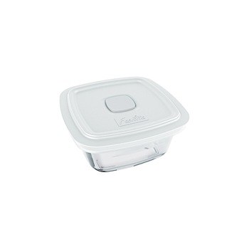 Cutie patrata cu capac ermetic 1 L, alb, Marinex Cutie patrata cu capac ermetic 1 L, alb, Marinex