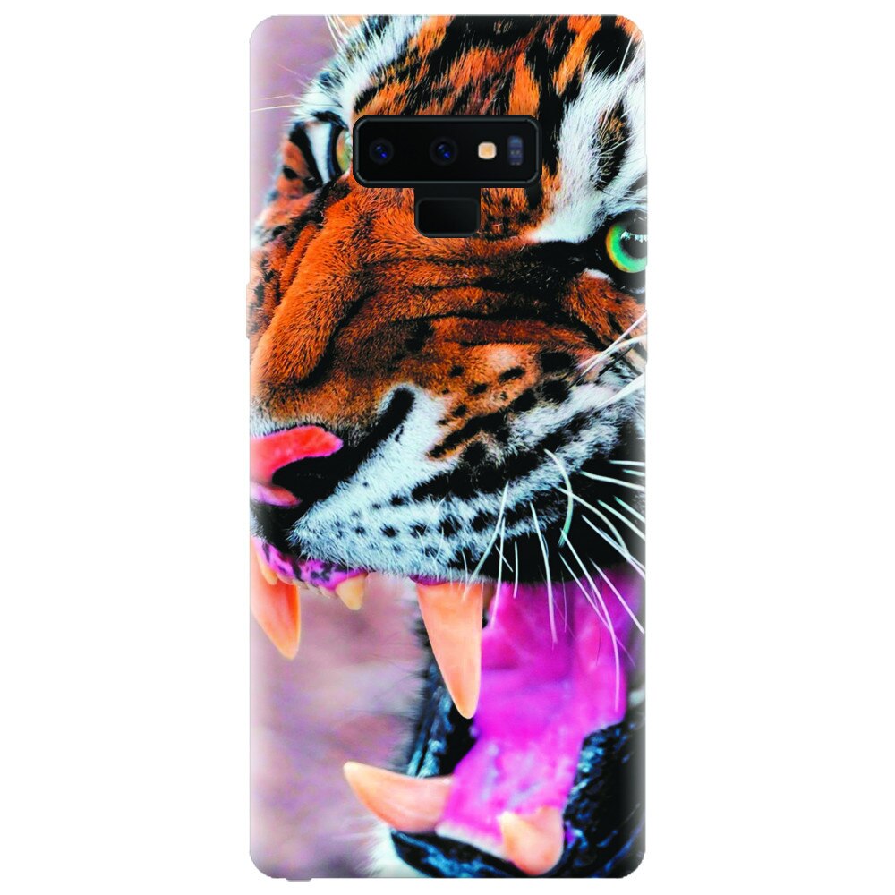 Husa silicon pentru Samsung Galaxy Note 9, Angry Tiger Teeth Fresh