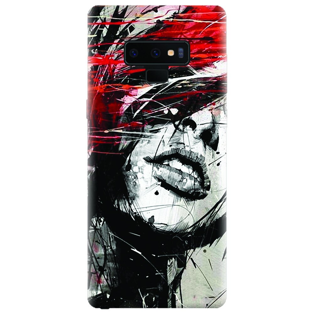 Husa silicon pentru Samsung Galaxy Note 9, Byroglyphics Woman Drawing