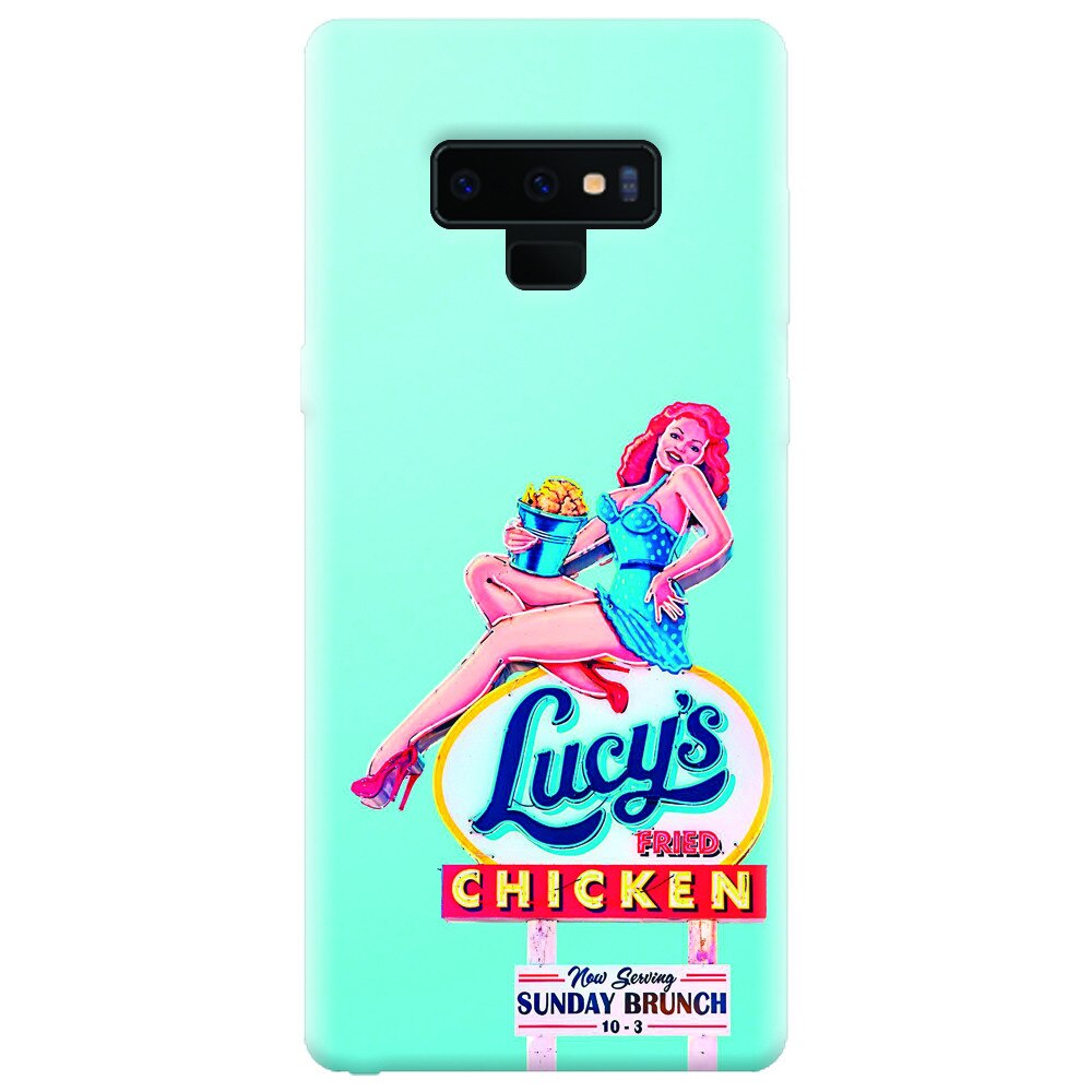 Husa silicon pentru Samsung Galaxy Note 9, American Vintage Restaurant Sign