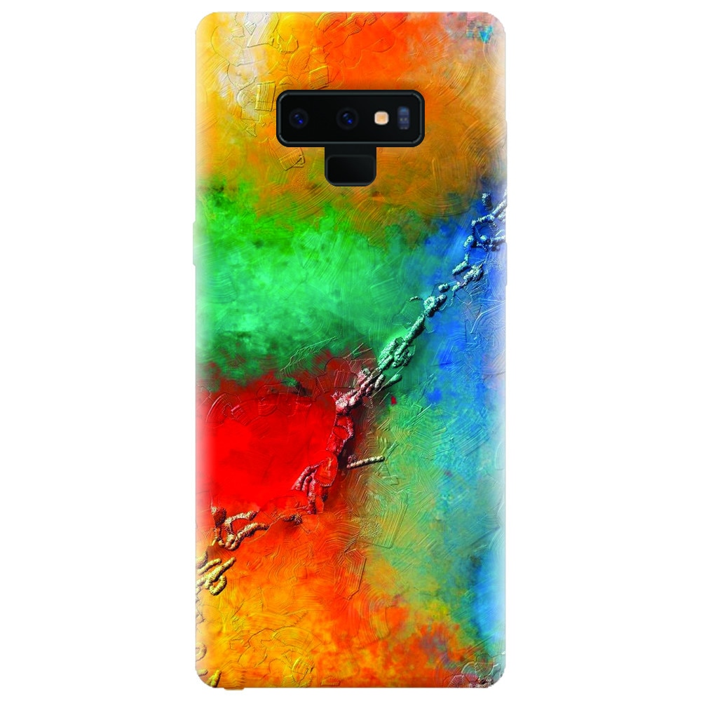 Husa silicon pentru Samsung Galaxy Note 9, Colorful Wall Paint Texture