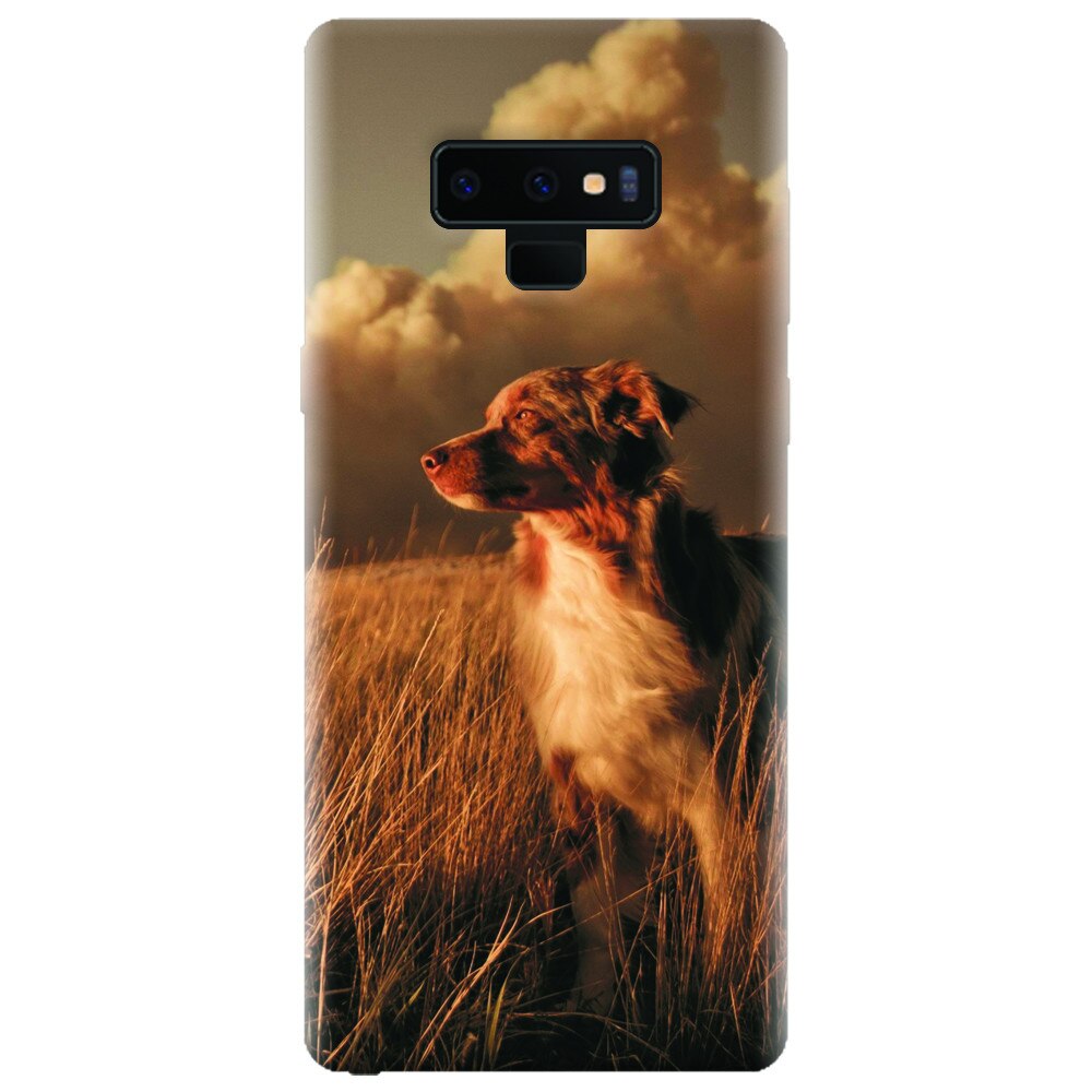Husa silicon pentru Samsung Galaxy Note 9, Alone Dog Animal In Grass
