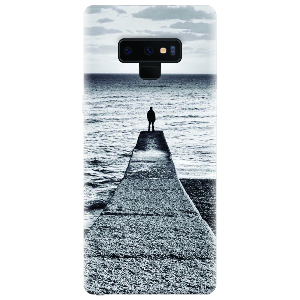Husa silicon pentru Samsung Galaxy Note 9, Abstract Dock Man Grey