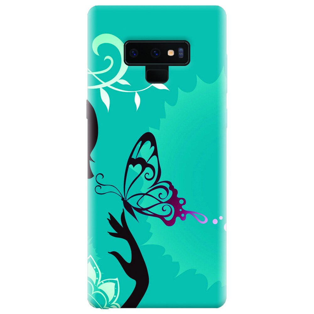 Husa silicon pentru Samsung Galaxy Note 9, Blue Butterfly