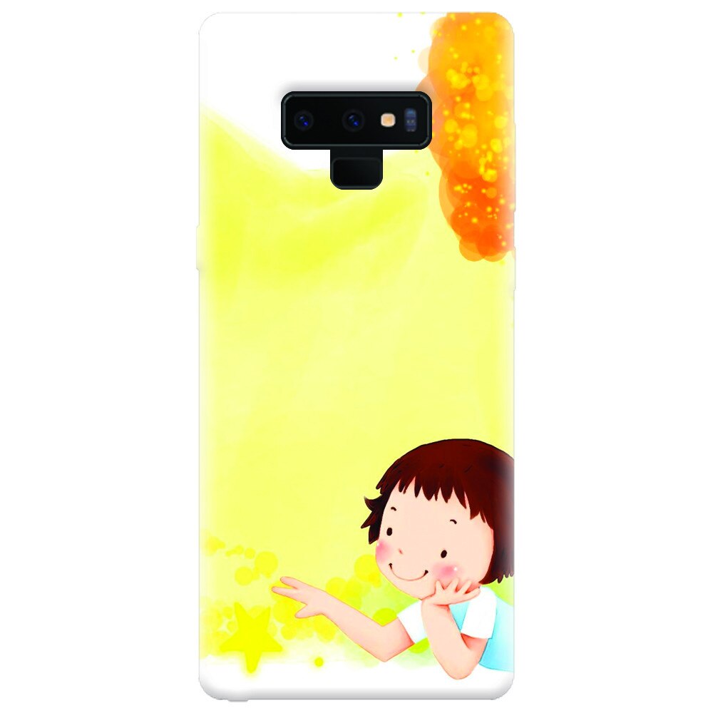 Husa silicon pentru Samsung Galaxy Note 9, Child Autumn Paint Hd