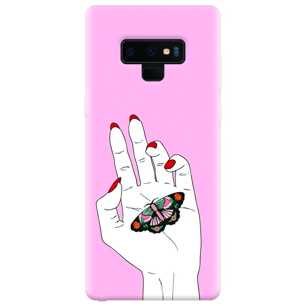 Husa silicon pentru Samsung Galaxy Note 9, Butterfly In Hand