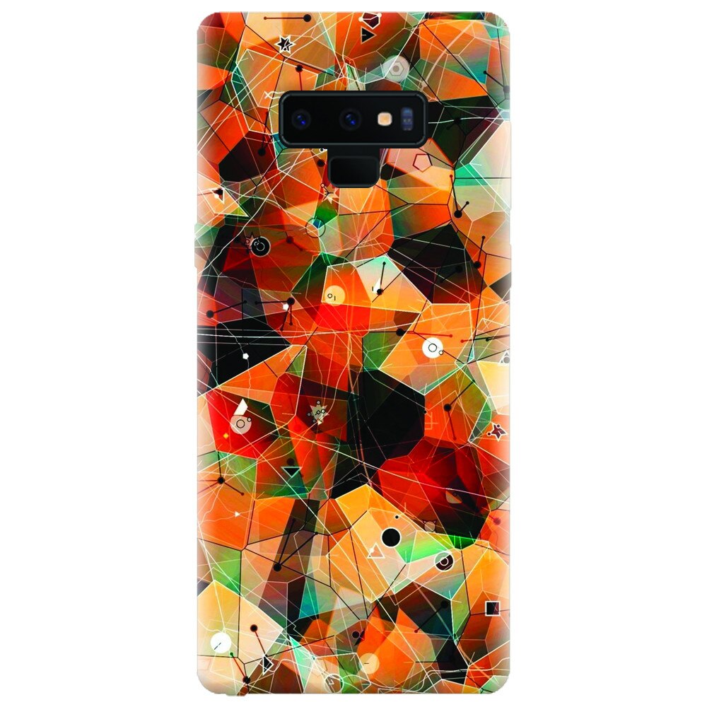 Husa silicon pentru Samsung Galaxy Note 9, Abstract Triangles Connected Lines