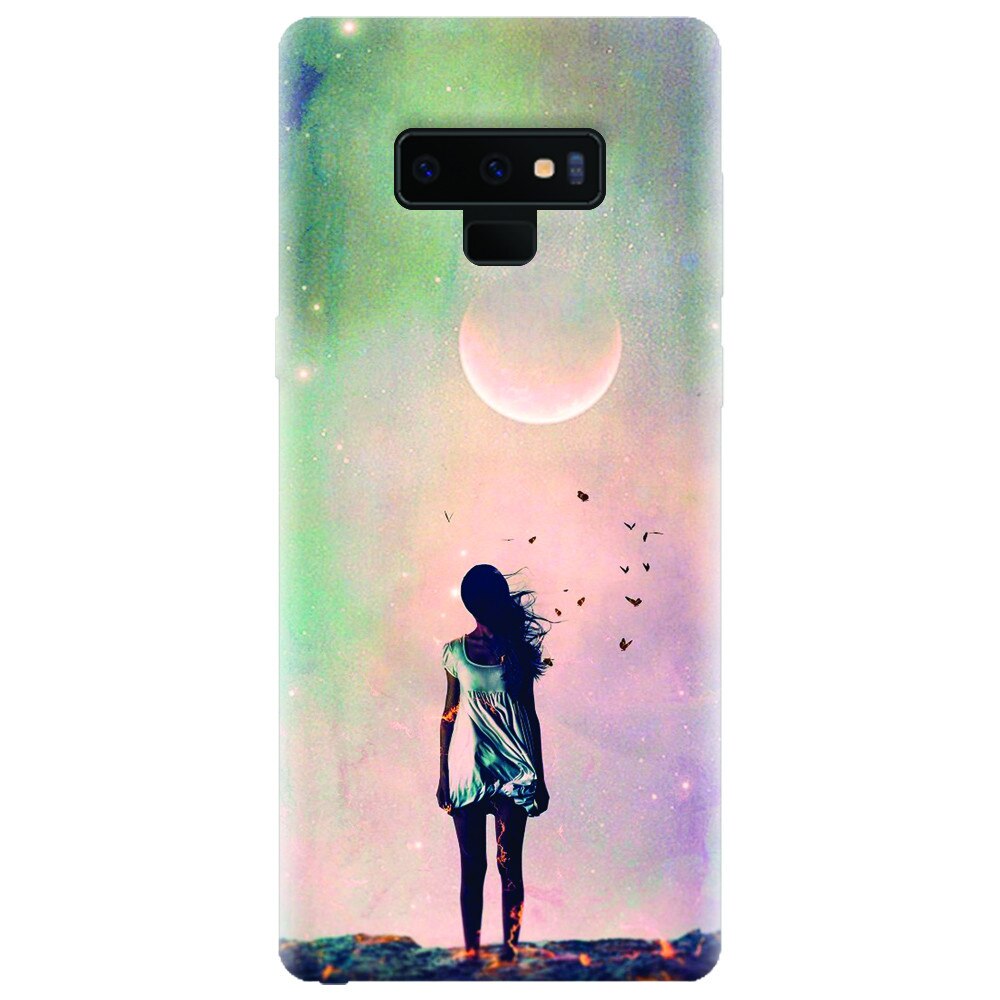 Husa silicon pentru Samsung Galaxy Note 9, Alone Woman Cgi Hd K