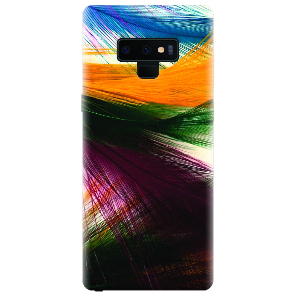 Husa silicon pentru Samsung Galaxy Note 9, Colorful Peacock Feathers