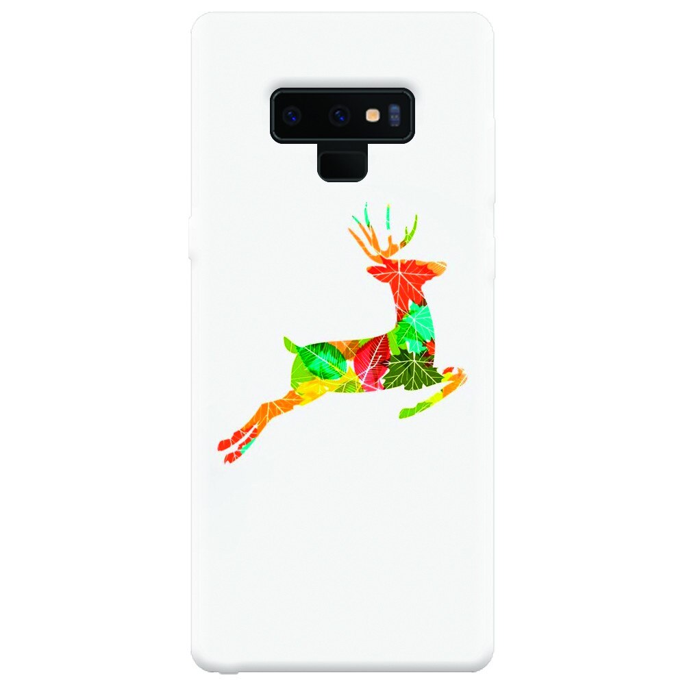 Husa silicon pentru Samsung Galaxy Note 9, Colorful Reindeer Jump Illustration