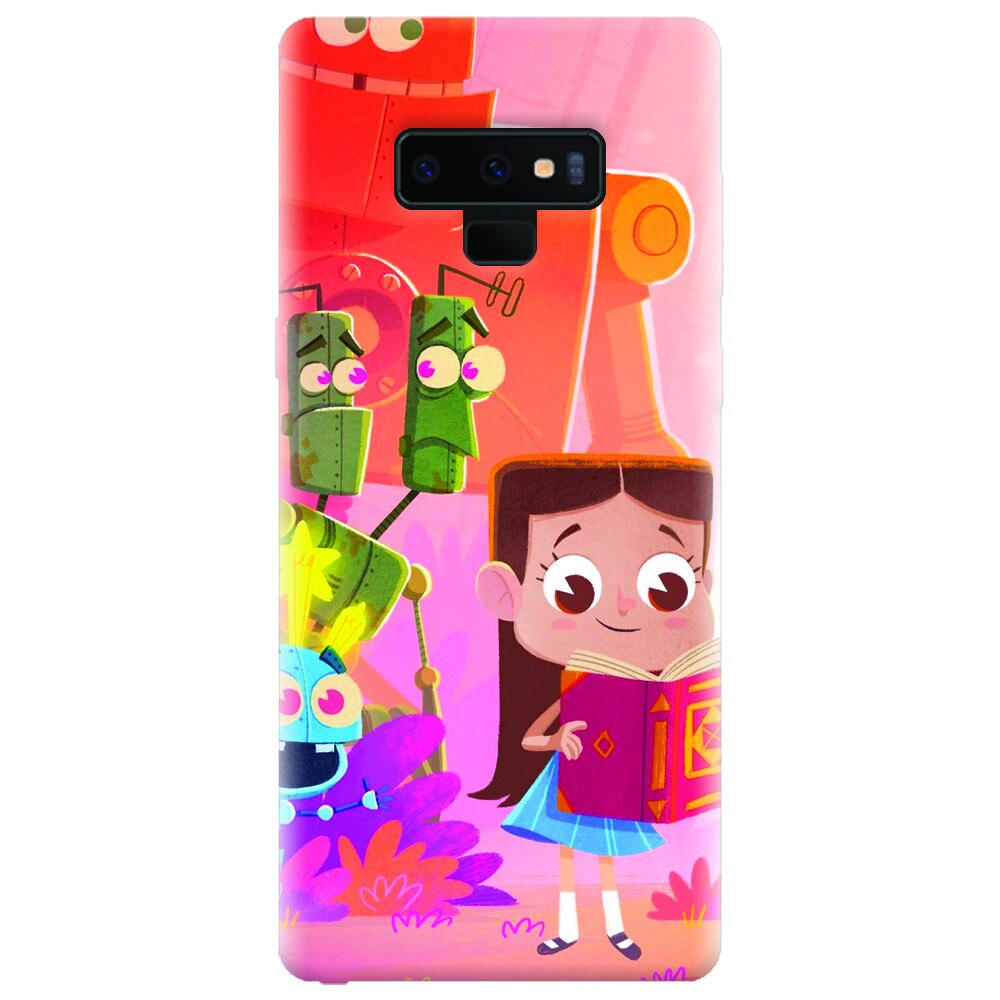 Husa silicon pentru Samsung Galaxy Note 9, Children Kids Robots Illustration Colorful K