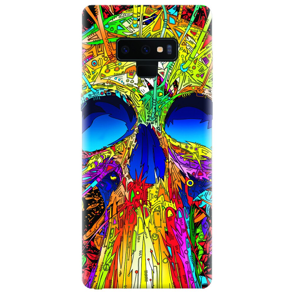 Husa silicon pentru Samsung Galaxy Note 9, Abstract Multicolored Skull