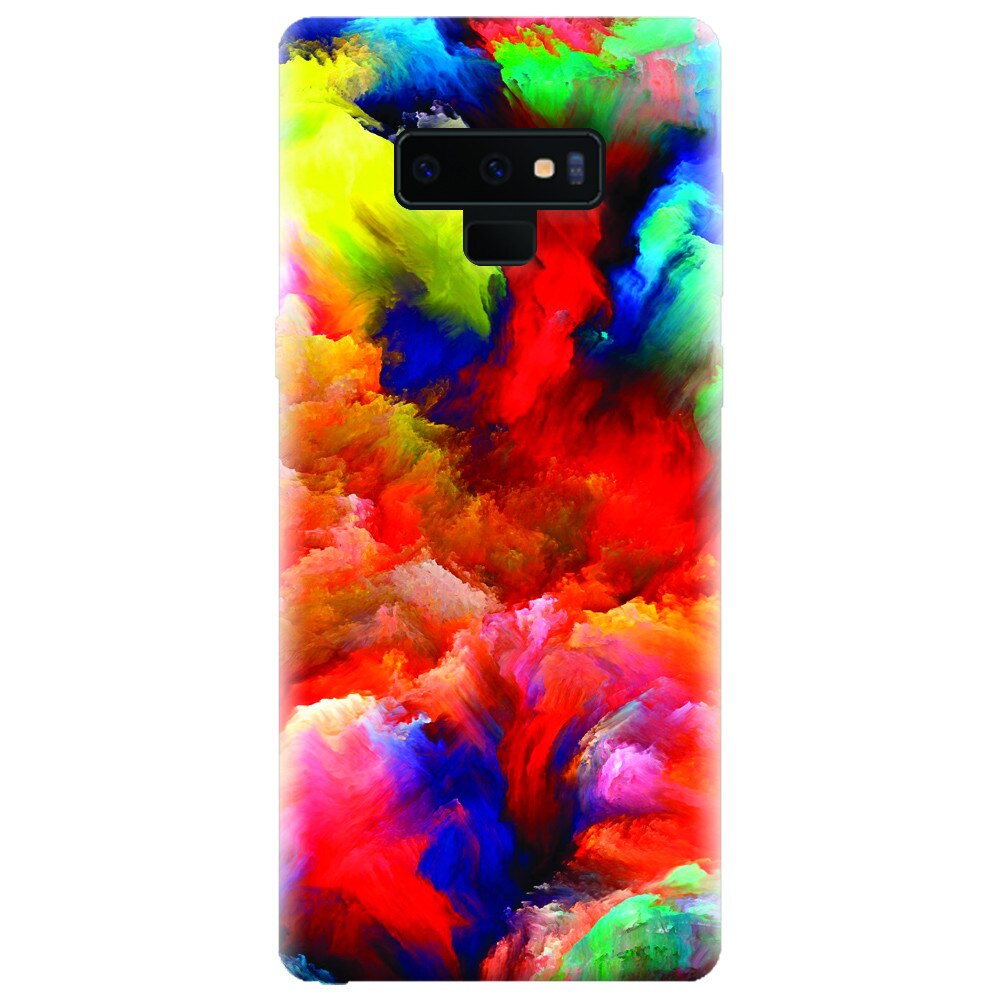 Husa silicon pentru Samsung Galaxy Note 9, Oil Painting Colorful Strokes