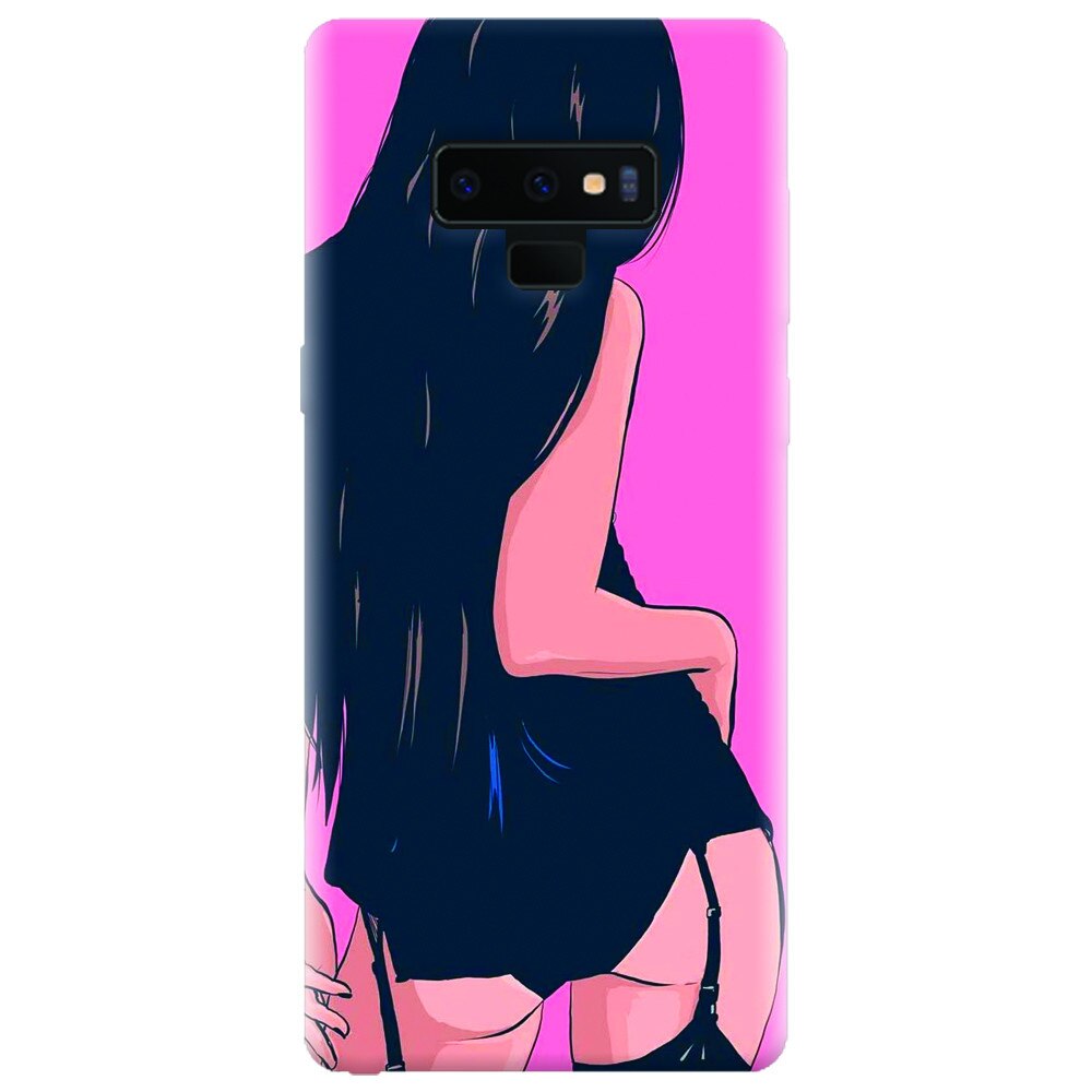 Husa silicon pentru Samsung Galaxy Note 9, Girl With Long Hair