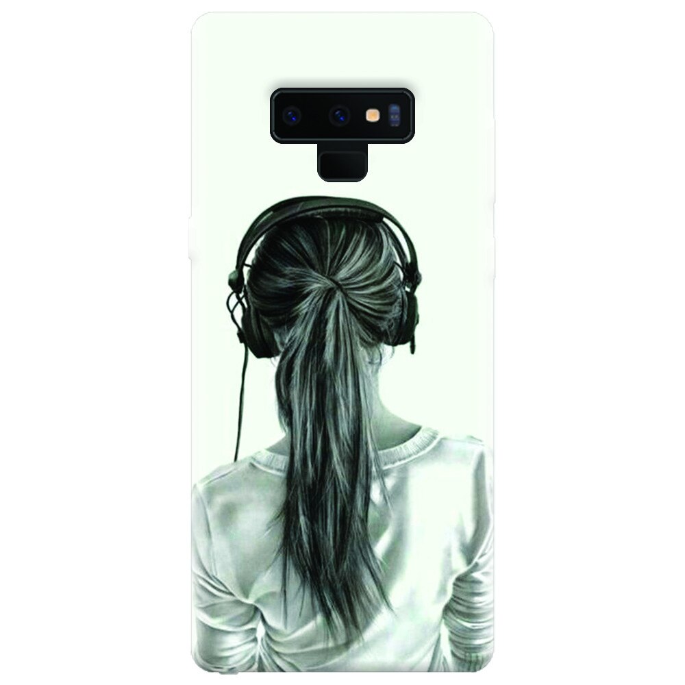 Husa silicon pentru Samsung Galaxy Note 9, Girl With Headphone