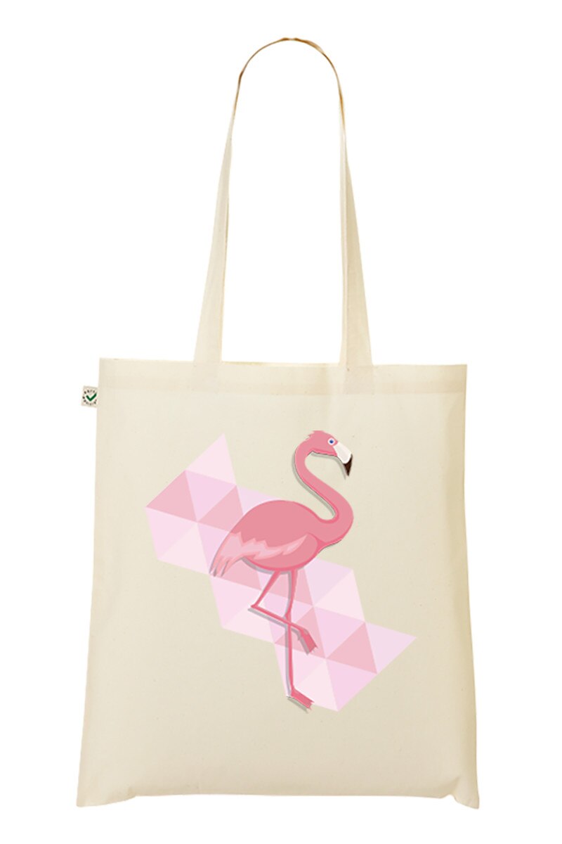 Geanta Tote bag, MADMAN, Flamingo, natur