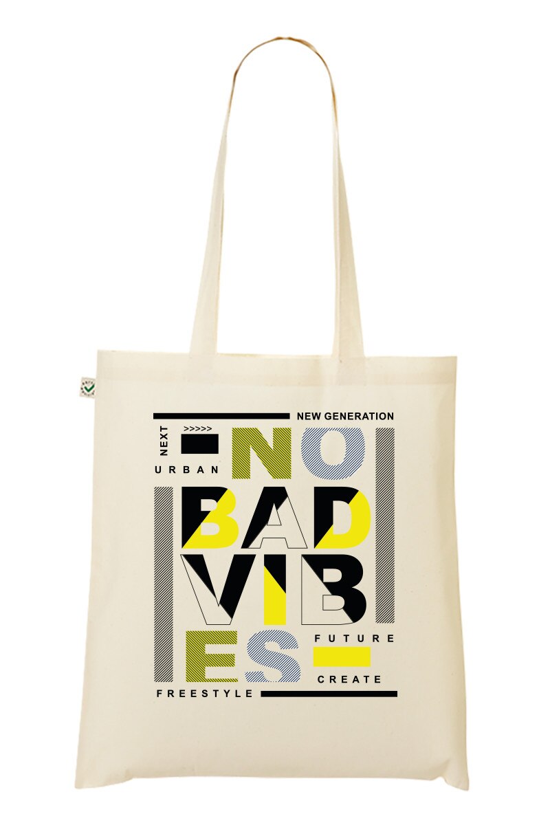 Geanta Tote bag, MADMAN, NObadvibes, natur