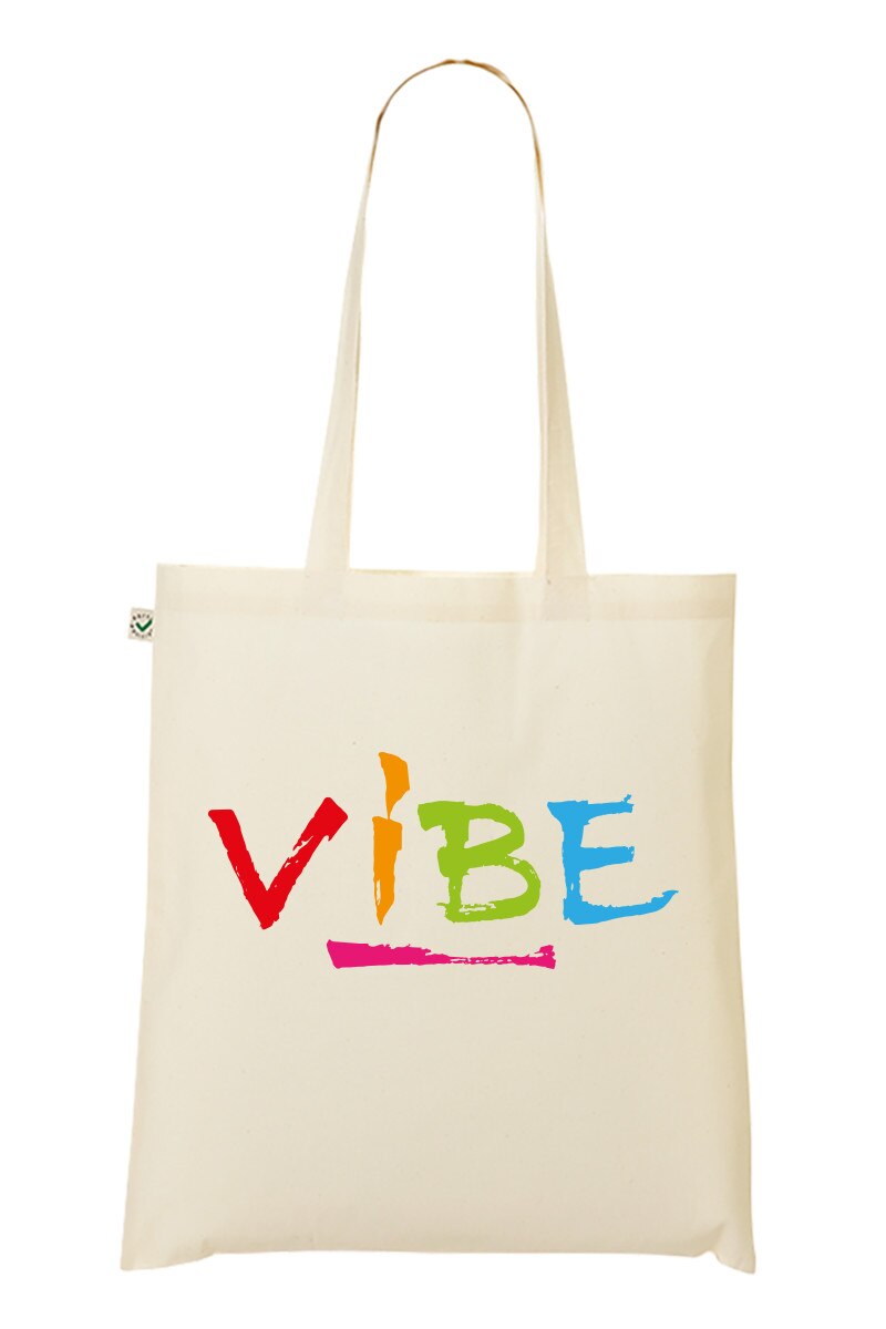 Geanta Tote bag, MADMAN, VIBE, natur