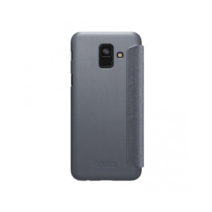 Husa flip tip carte pentru Samsung Galaxy A6 2018 , Nillkin Sparkle , neagra