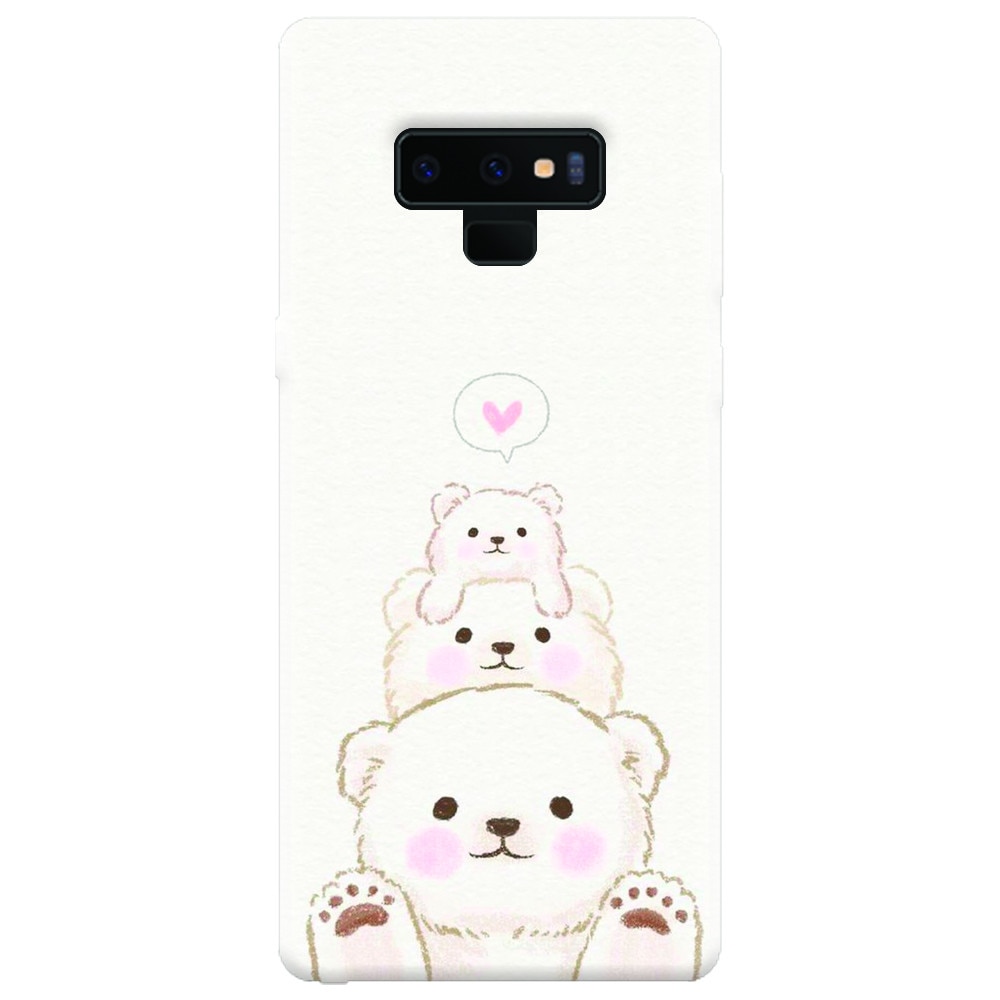 Husa silicon pentru Samsung Galaxy Note 9, Family Bear