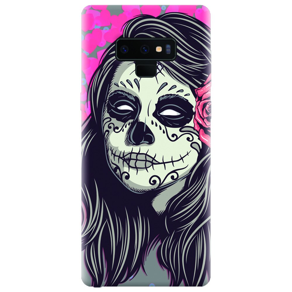 Husa silicon pentru Samsung Galaxy Note 9, Mexican Girl Skull