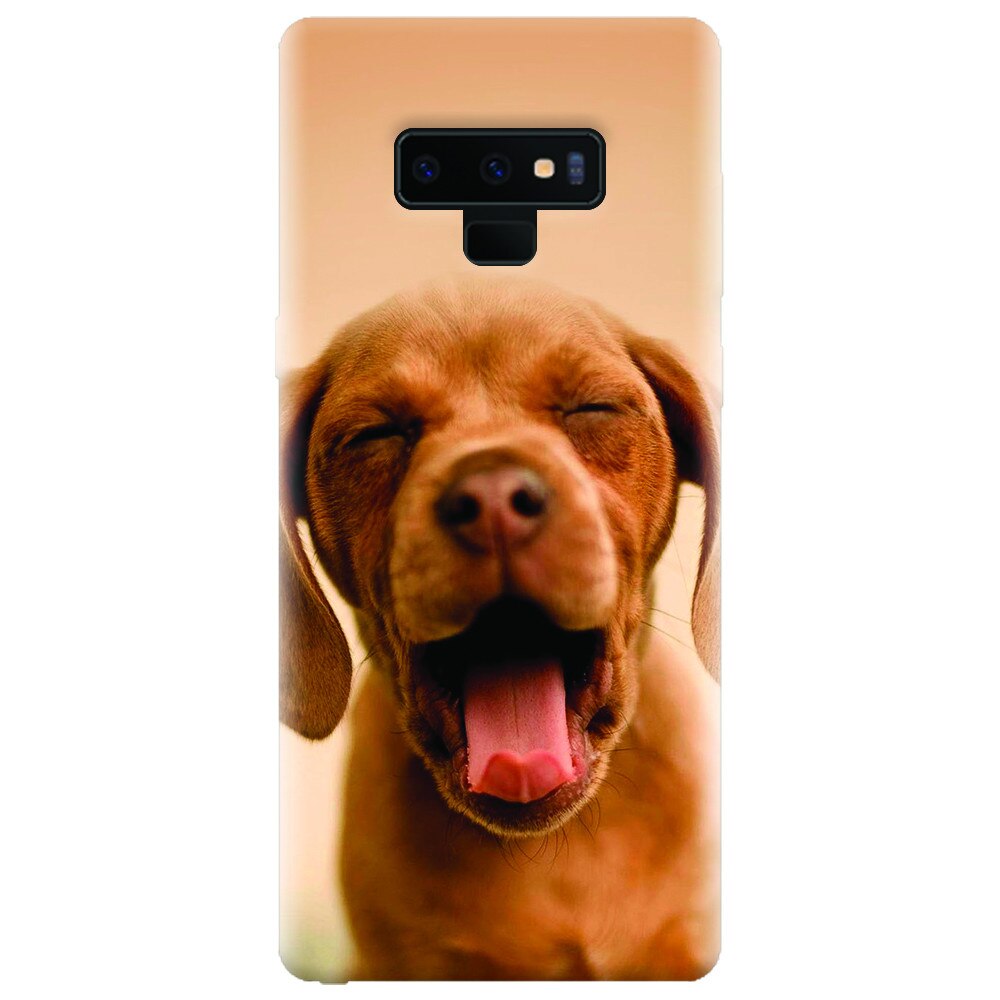 Husa silicon pentru Samsung Galaxy Note 9, Cute Yawning Puppy