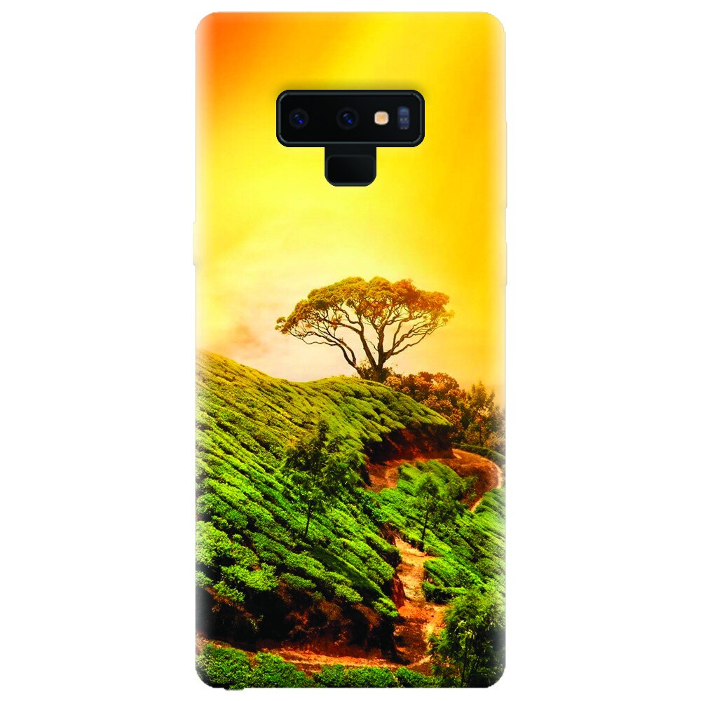 Husa silicon pentru Samsung Galaxy Note 9, Hill Top Tree Golden Light
