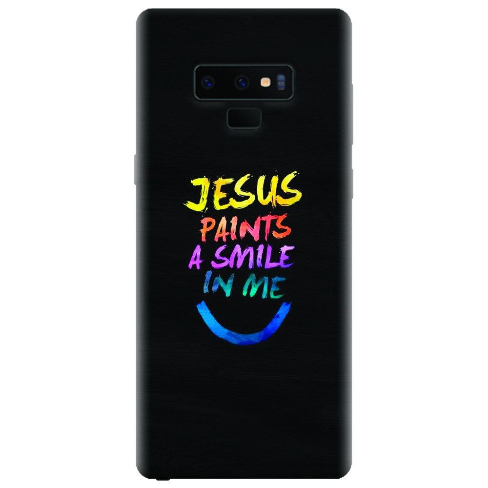 Husa silicon pentru Samsung Galaxy Note 9, Jesus Paints A Smile In Me