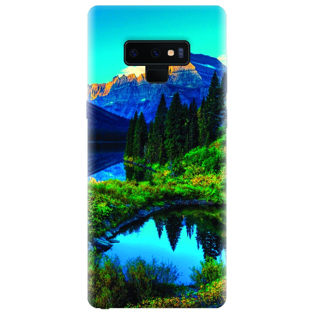 Husa silicon pentru Samsung Galaxy Note 9, HDR Mountains Lake