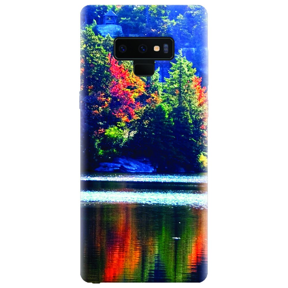 Husa silicon pentru Samsung Galaxy Note 9, Lake Minnewaska Autumn