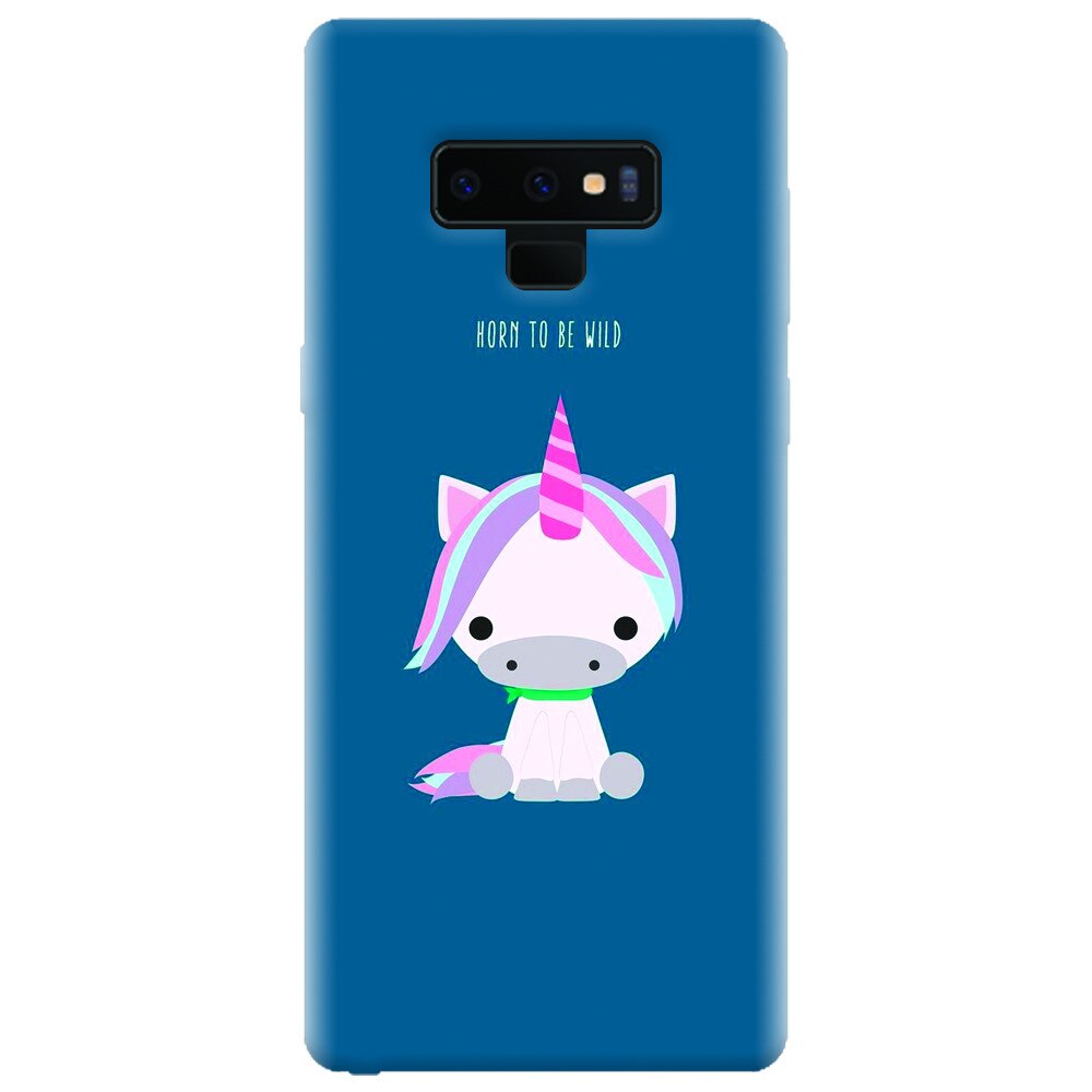 Husa silicon pentru Samsung Galaxy Note 9, Horn To Be Wild Cute Unicorn