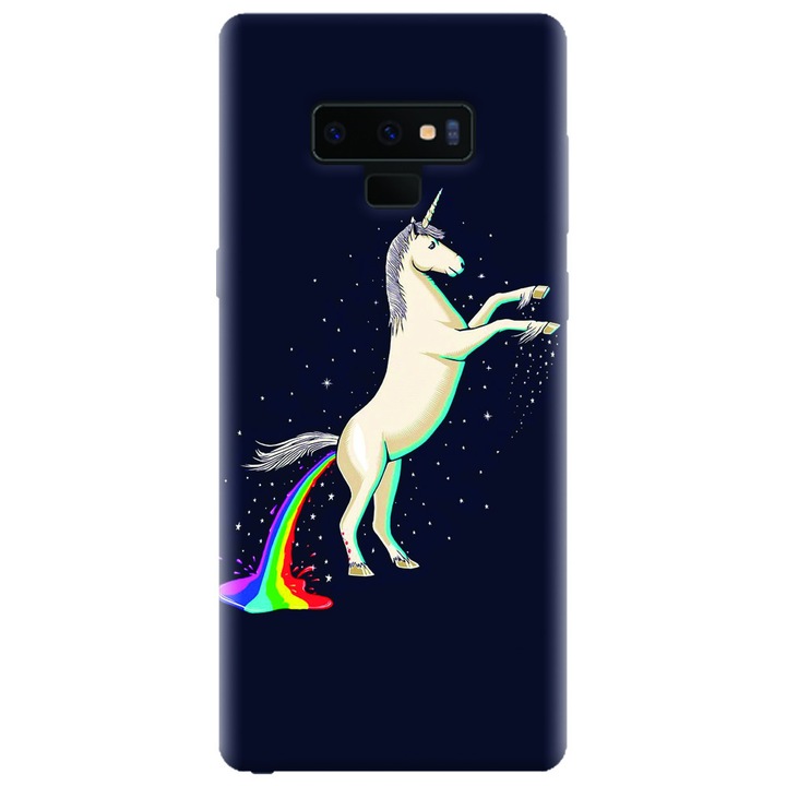 Силиконов калъф за Samsung Galaxy Note 9, Unicorn Shitting Rainbows