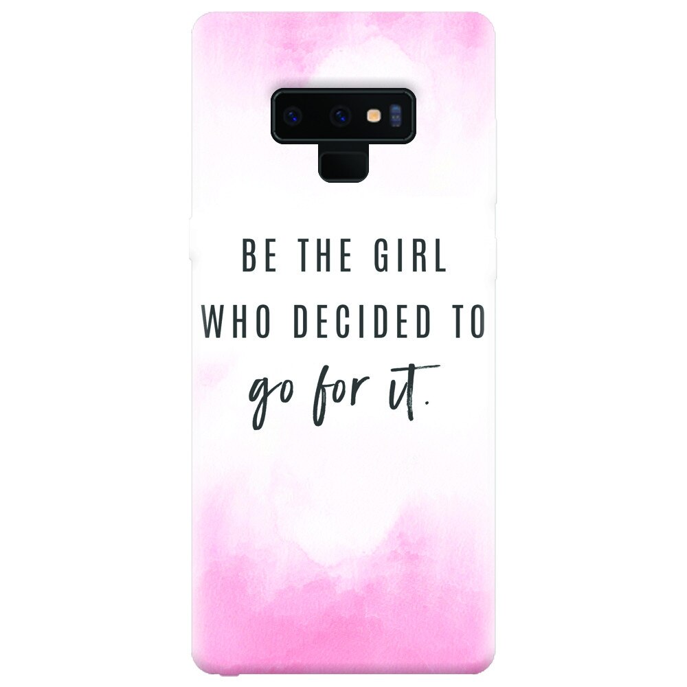 Husa silicon pentru Samsung Galaxy Note 9, Quotes Pink