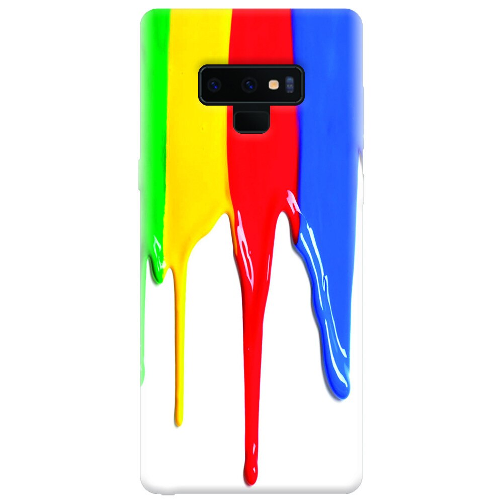 Husa silicon pentru Samsung Galaxy Note 9, Dripping Colorful Paint