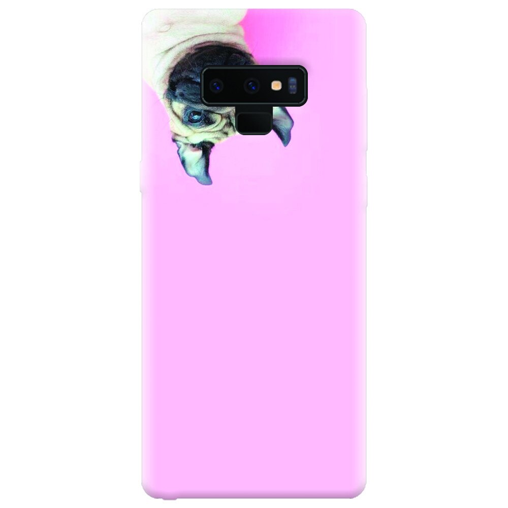 Husa silicon pentru Samsung Galaxy Note 9, Dog And Pink