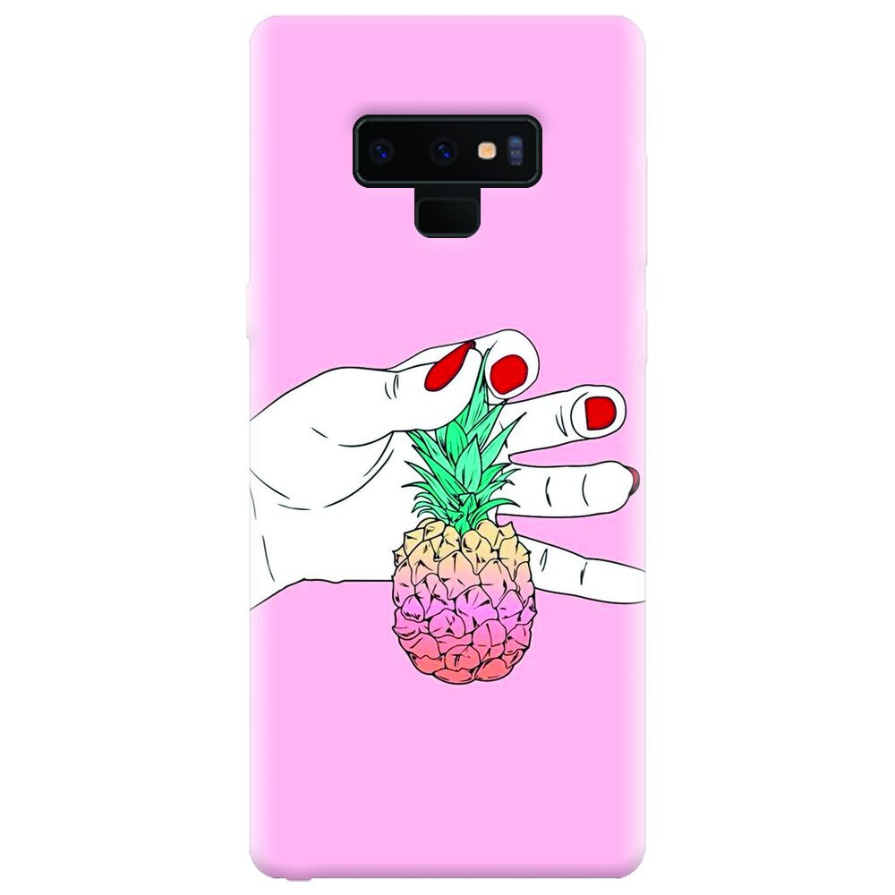 Husa silicon pentru Samsung Galaxy Note 9, Rainbow Pinepple