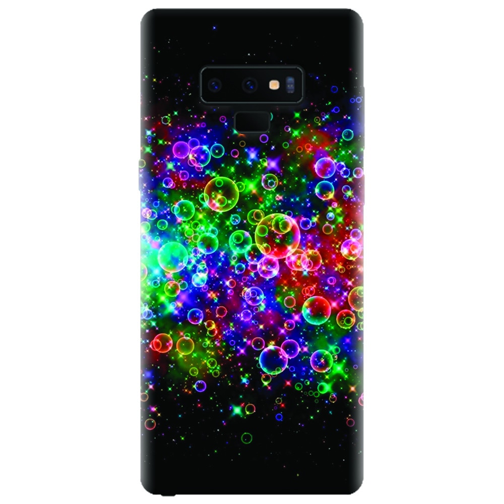Husa silicon pentru Samsung Galaxy Note 9, Rainbow Colored Soap Bubbles