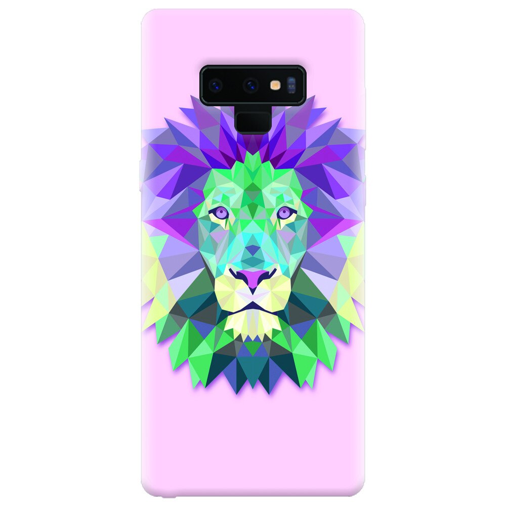 Husa silicon pentru Samsung Galaxy Note 9, Polygon Lion