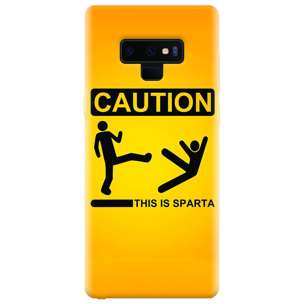 Husa silicon pentru Samsung Galaxy Note 9, This Is Sparta Funny Illustration