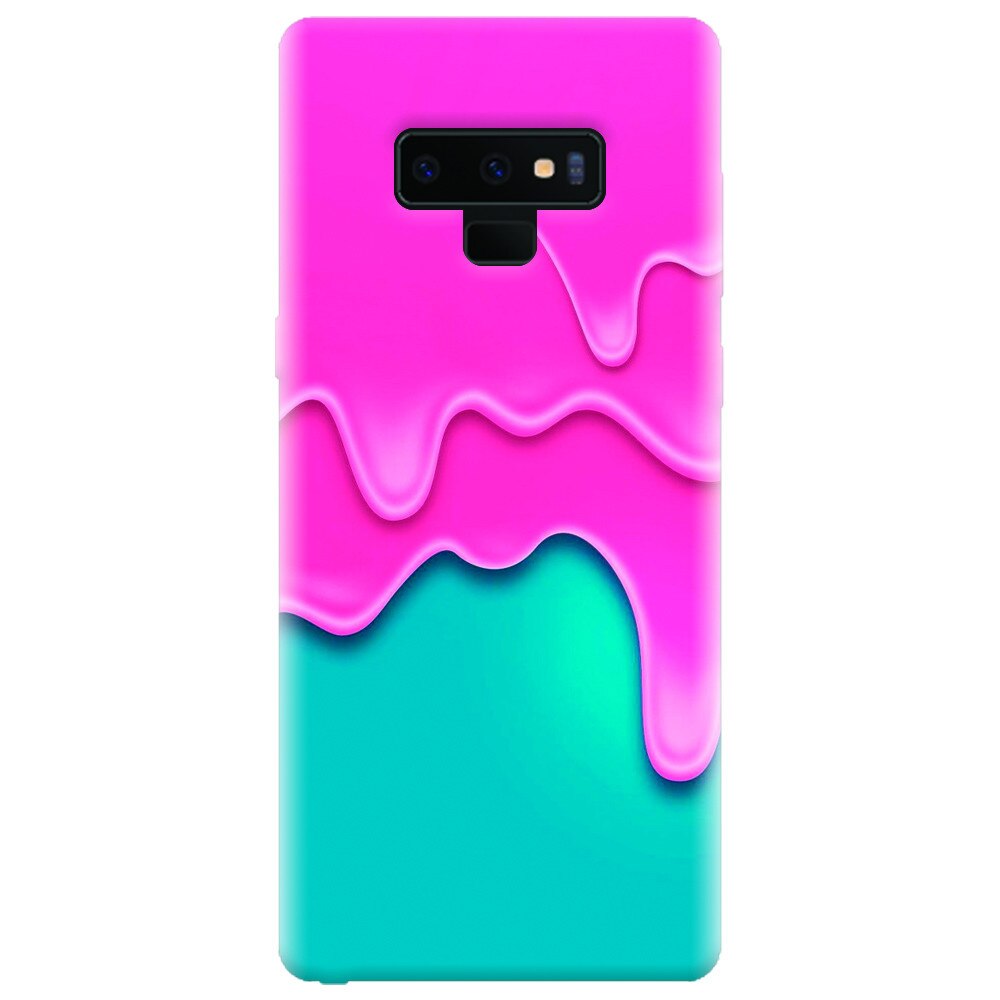 Husa silicon pentru Samsung Galaxy Note 9, Pink Liquid Dripping