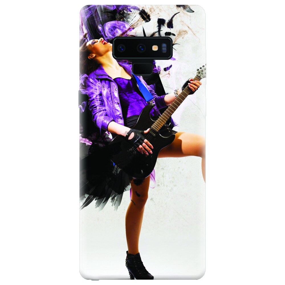 Husa silicon pentru Samsung Galaxy Note 9, Rock Music Girl