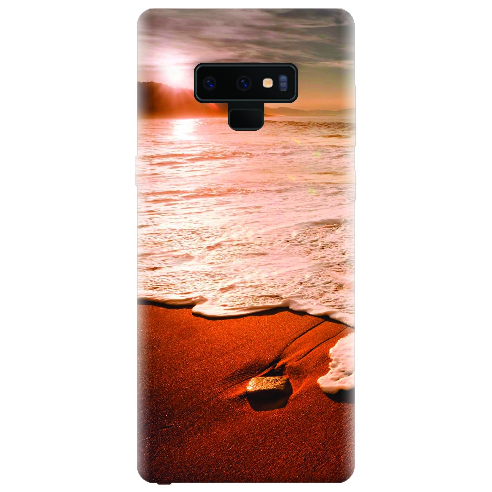 Husa silicon pentru Samsung Galaxy Note 9, Sunset Foamy Beach Wave
