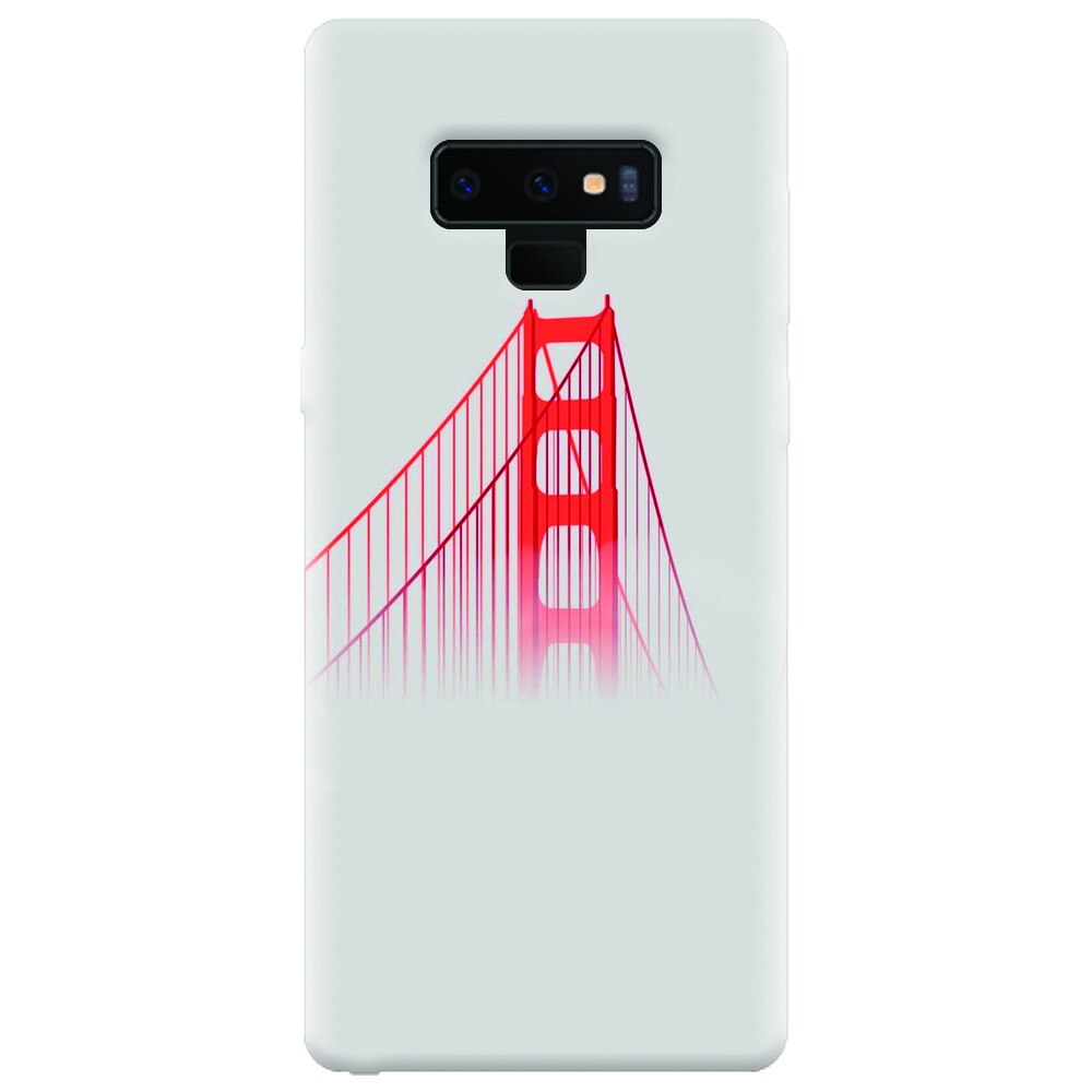 Husa silicon pentru Samsung Galaxy Note 9, Red Bridge In Clouds